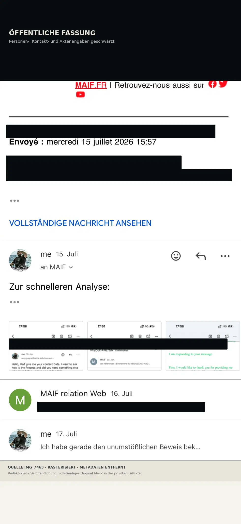 Öffentliche Fassung · personenbezogene Angaben geschwärzt