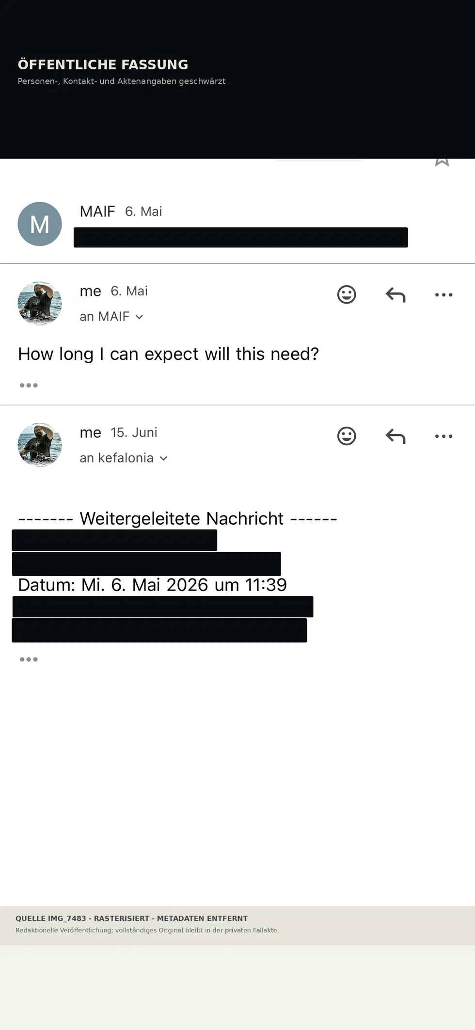 Öffentliche Fassung · personenbezogene Angaben geschwärzt