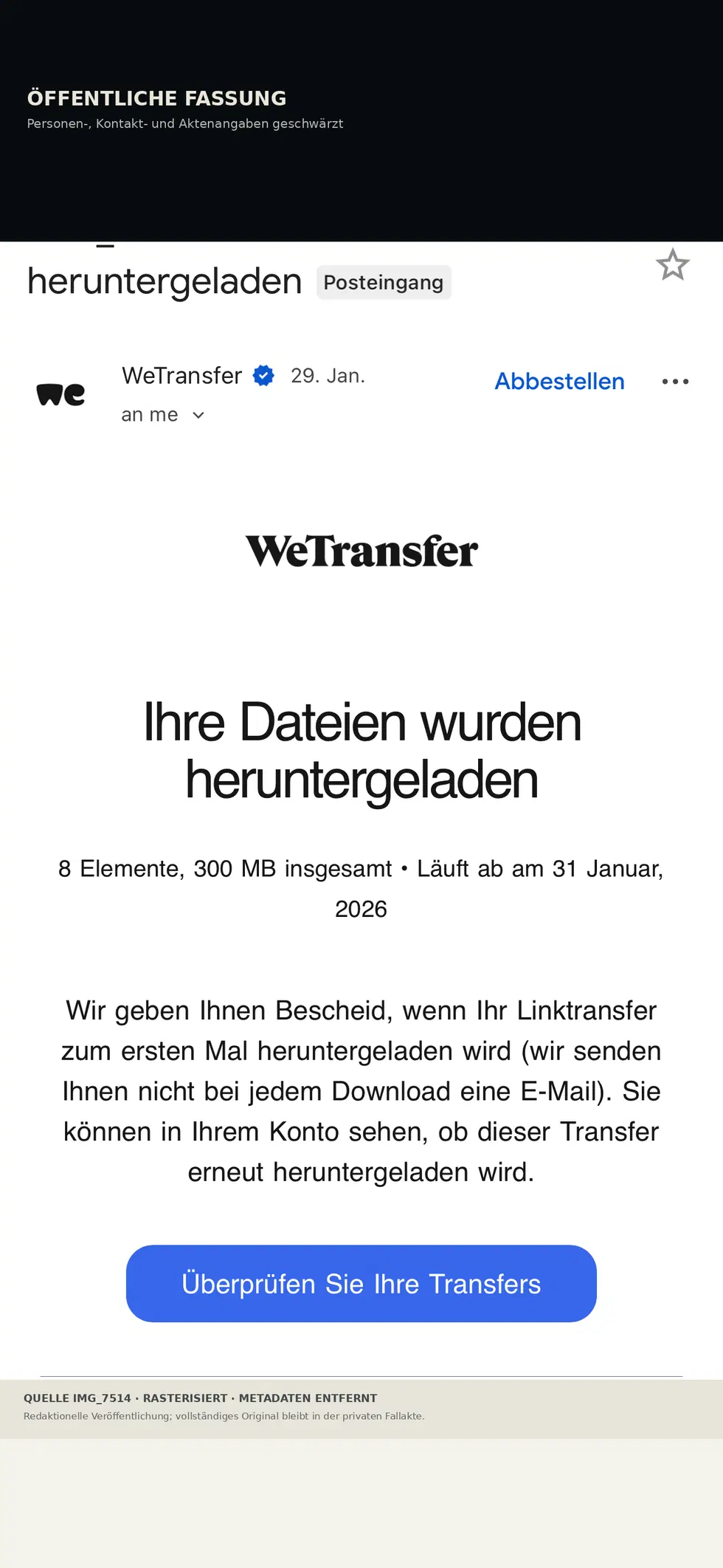 Öffentliche Fassung · personenbezogene Angaben geschwärzt