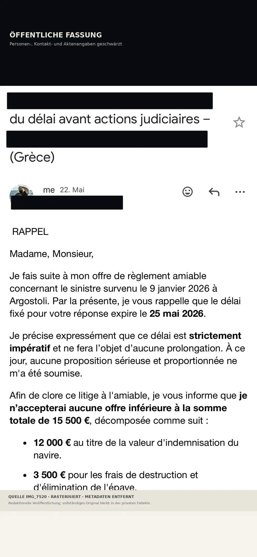Öffentliche Fassung · personenbezogene Angaben geschwärzt